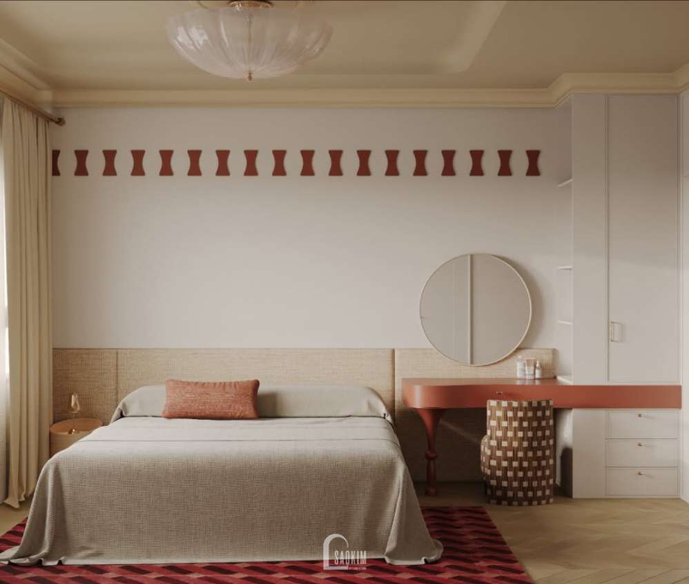 Thiết kế nội thất phòng ngủ nhà 2 tầng phong cách Contemporary Eclectic - Không gian sống đậm chất nghệ thuật và cá tính